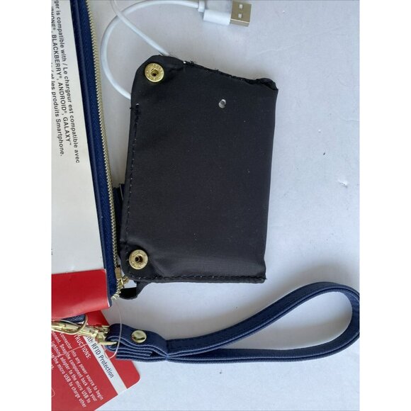 COPY - Tri-Coastal Handbags Charging Wallet RFID Protection Navy Blue iPhone An… - Picture 6 of 7